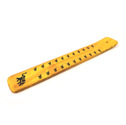 Ancient Wisdom Wooden Incense Holder Ash Catcher Mango Wood 26cm