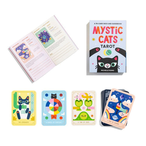 Mystic Cats Tarot Card Deck with Guidebook Cute Kawaii Cat Tarot Sterling
