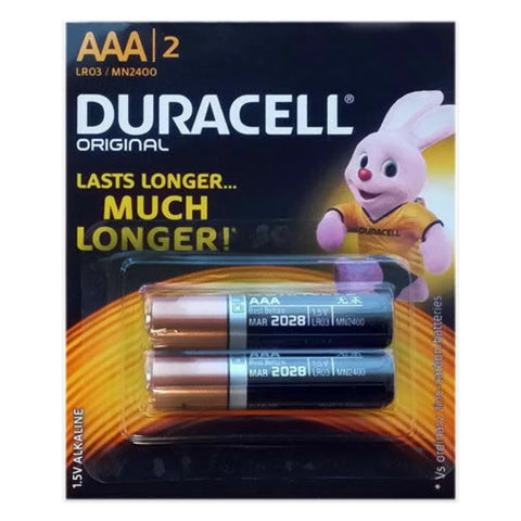 Duracell Duralock AAA LR03 Alkaline Batteries – original 2-pack blister