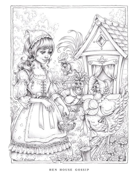 Little Folk Coloring Book Blue Angel