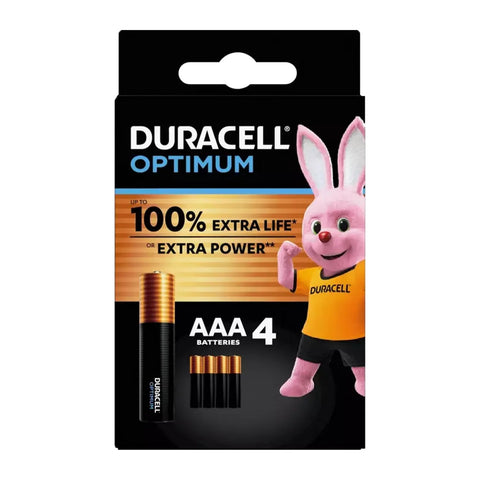 Duracell Optimum AAA LR03 Alkaline Batteries – original 4-pack