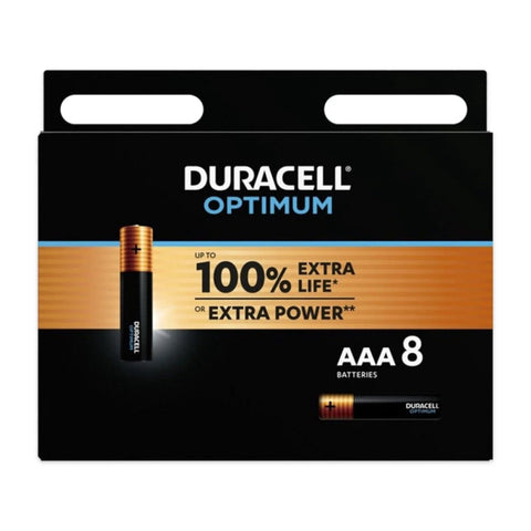 Duracell Optimum AAA alkaline batteries 8-pack