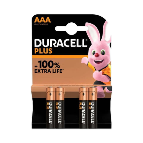 Duracell Plus AAA LR03 alkaline batteries 4-pack blister