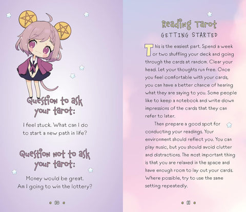 Cute Chibi Tarot Deck 78 Cards with Guidebook by Rock Point