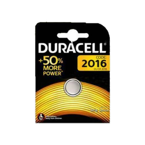 Duracell CR2016 3V lithium coin cell – single blister card