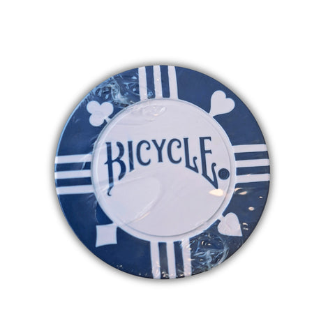 20x Bicycle Blue White 8g Clay Poker Chips Casino Quality Set