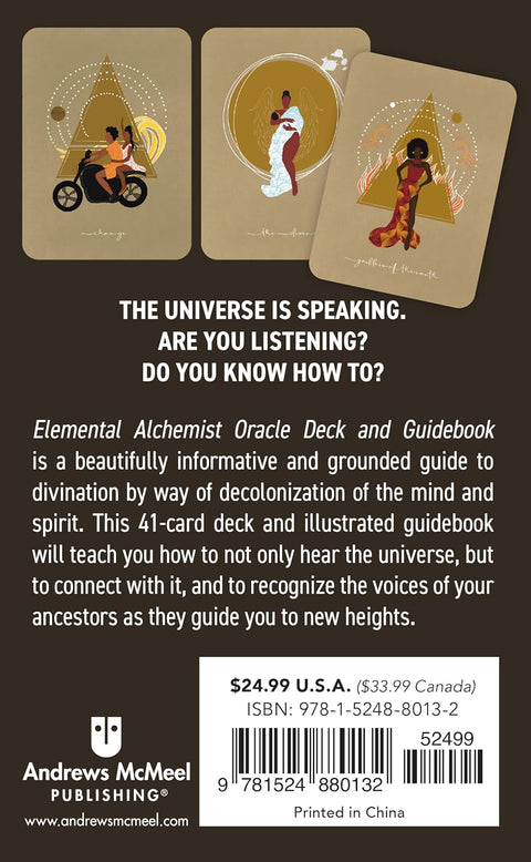 Elemental Alchemist Oracle Card Deck & Guidebook 40 Cards Divination