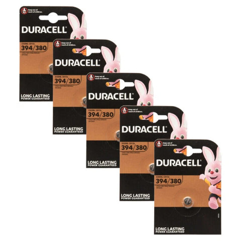 5x Duracell 394 380 SR936W 1.55V Silver Oxide Watch Batteries