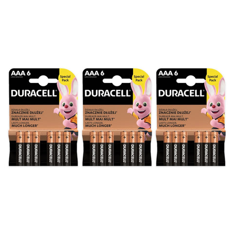 18x Duracell AAA Duralock - 3 packs of 6
