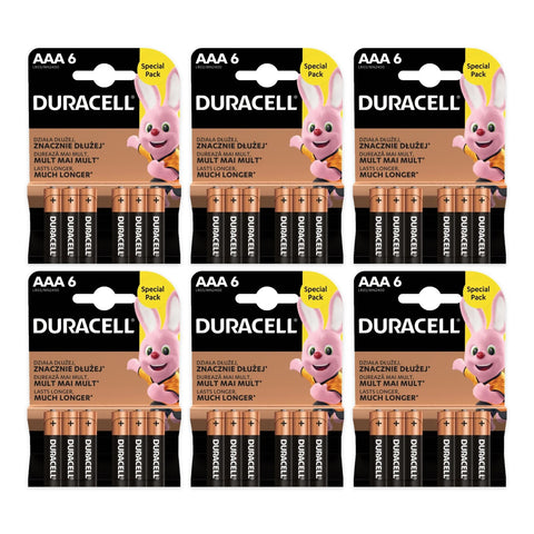 36x Duracell AAA Duralock - 6 packs of 6
