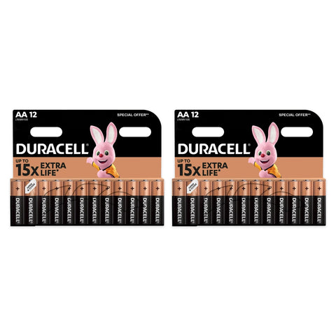 24x Duracell Duralock AA LR6 Alkaline Batteries (2 x 12-pack)
