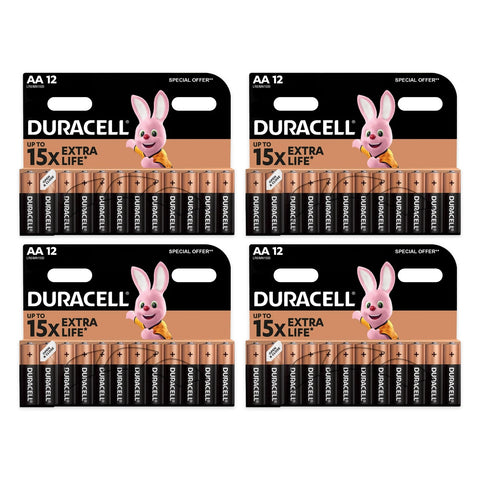 48x Duracell Duralock AA LR6 Alkaline Batteries (4 x 12-pack)