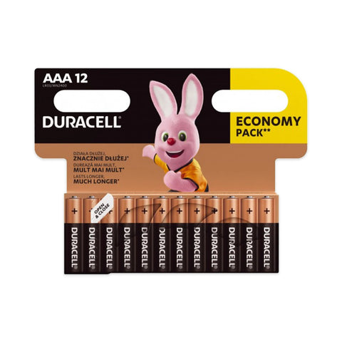 Duracell Duralock AAA LR03 alkaline batteries 12-pack blister
