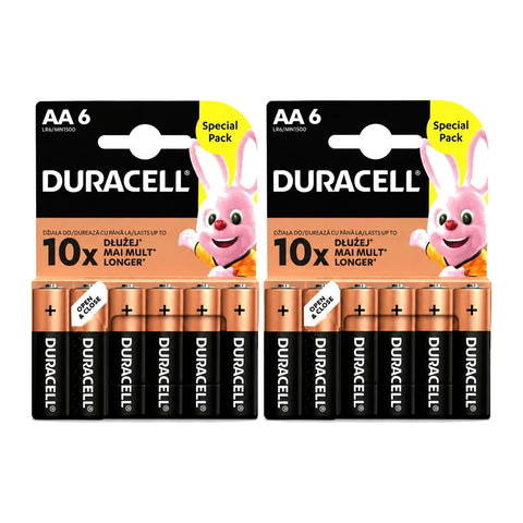 12x Duracell AA LR6 - 2 packs