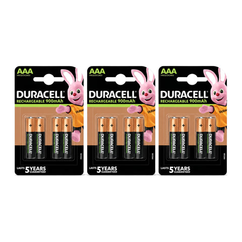 12x Duracell AAA Rechargeable - 3 packs of 4