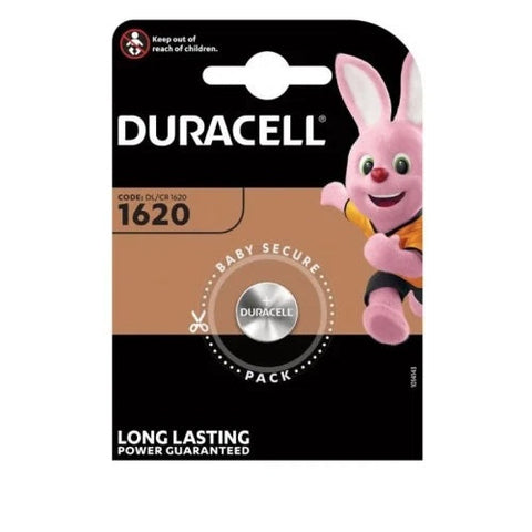 Duracell CR1620 3V Lithium Coin Cell Battery DL1620 for Watches & Remotes