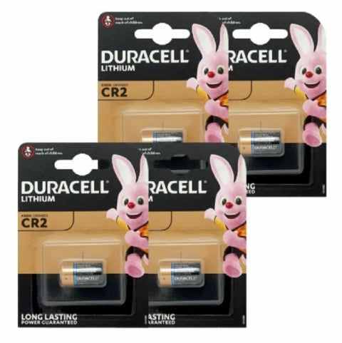 4x Duracell CR2 3V Lithium Batteries ELCR2 CR17355 DLCR2 Camera Flash