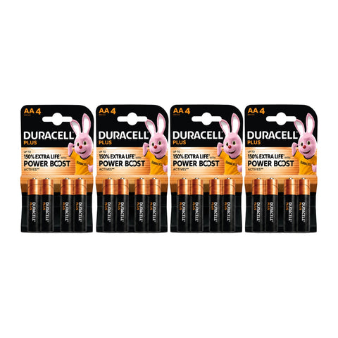 16x Duracell Plus Power Boost AA - 4 packs of 4