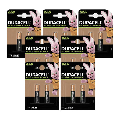 14x Duracell Rechargeable AAA Batteries 900mAh NiMH 1.2V HR03 Micro