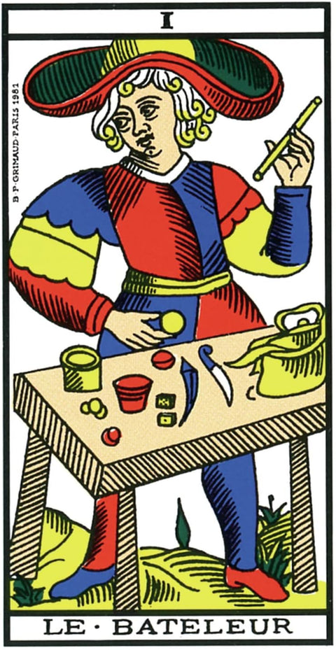 Mini Tarot de Marseille Cards French Edition Grimaud Cartomancie