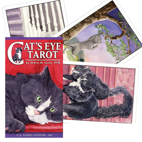 Cats Eye Tarot Deck Cards Esoteric Telling Cute US Games Systems NEW