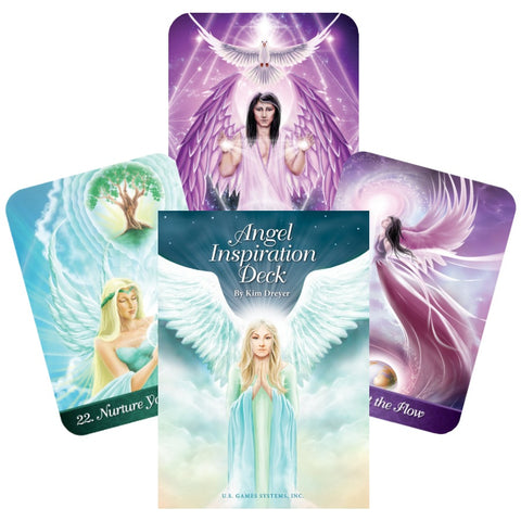 Angel Inspiration Oracle Deck by Kim Dreyer, 44 Cards, US Games Systems
