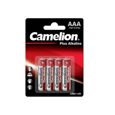 4x Camelion Plus AAA Alkaline Batteries 1.5V LR03 MN2400 AM4 E92