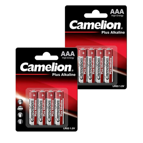 8x Camelion AAA Plus Alkaline 1.5V LR03 MN2400 Batteries Long Life