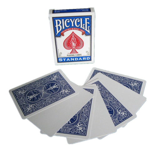 4x Bicycle Rider Back Blank Face Blue Playing Cards Decks for Magic Tricks