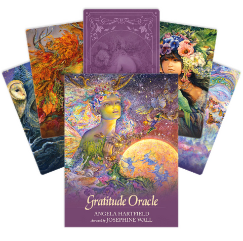 Gratitude Oracle Cards Deck by Angela Hartfield & Josephine Wall Blue Angel