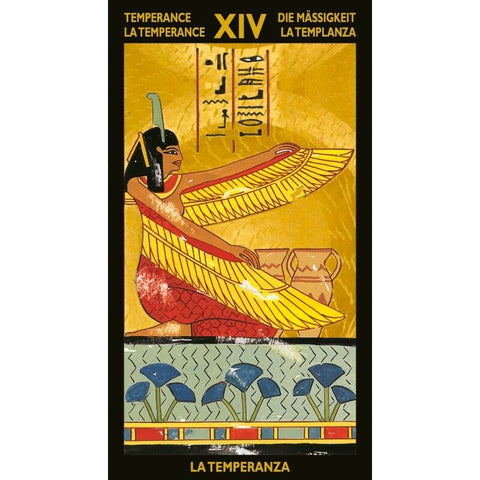 Nefertari's Tarot Deck by Lo Scarabeo Egyptian Gold Foil Fortune Cards