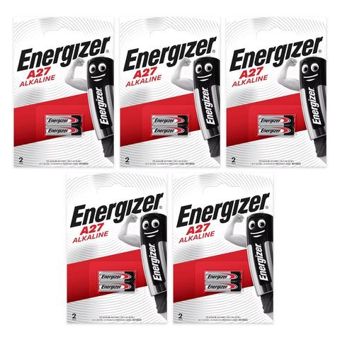 10x Energizer A27 12V Alkaline Batteries