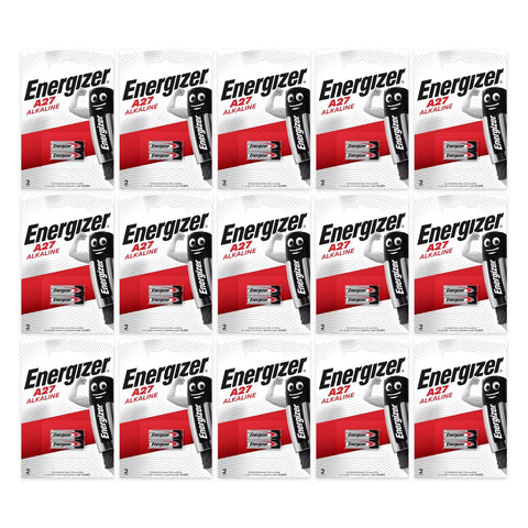 30x Energizer A27 12V Alkaline Batteries