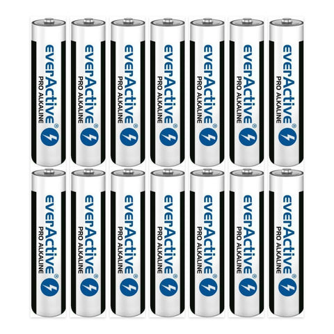 14x EverActive Pro AAA LR03 Alkaline Batteries