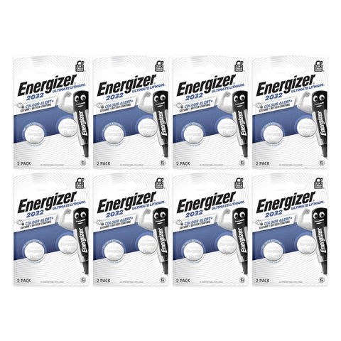 16x Energizer CR2032 Ultimate Lithium 3V Coin Cell Batteries
