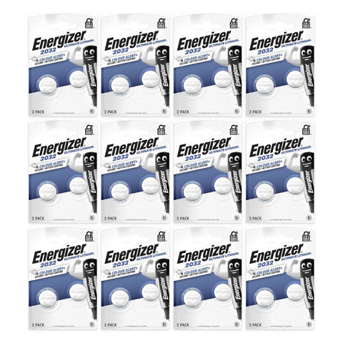 24x Energizer CR2032 Ultimate Lithium 3V Coin Cell Batteries