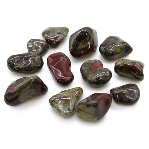12x Medium African Dragon Stone Tumbled Gemstones 25–45mm by AW Gifts