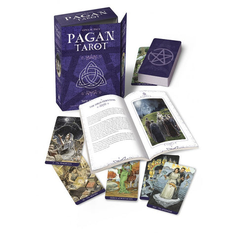 Pagan Tarot Card Deck & Guidebook Set Lo Scarabeo Wiccan 78 Cards