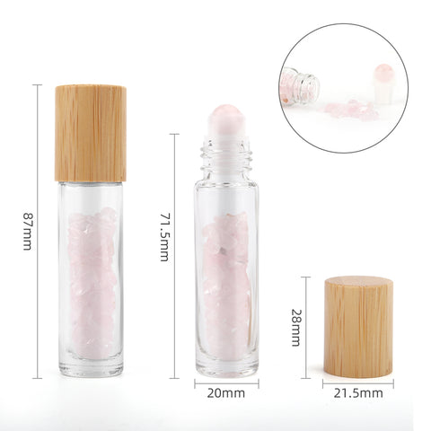 Gemstone Essential Oil Roller Bottle - Sodalite With Wooden Cap Crystals NEW