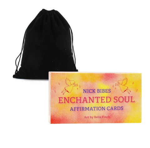 Enchanted Soul Affirmation Cards Deck with Bag by Nick Bibes 50 Cards