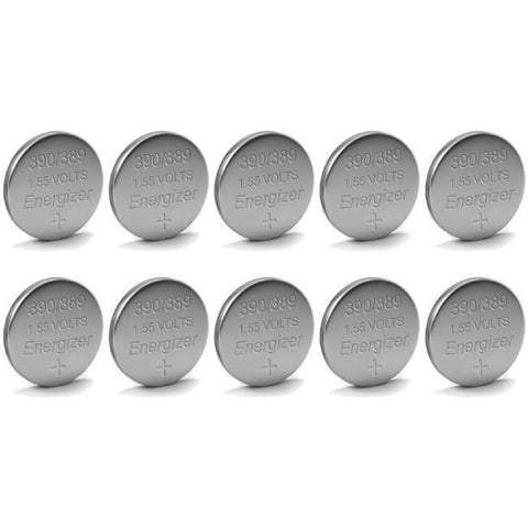 10x Energizer 390 389 SR1130SW 1.55V Silver Oxide Watch Batteries