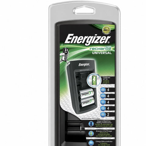 Energizer Accu Recharge Universal Battery Charger AA AAA C D 9V EU Plug