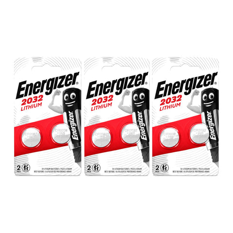 6x Energizer CR2032 - 3 blister cards
