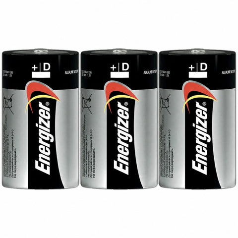 3x Energizer D Alkaline Power 1.5V LR20 R20 MN1300 E95 Batteries