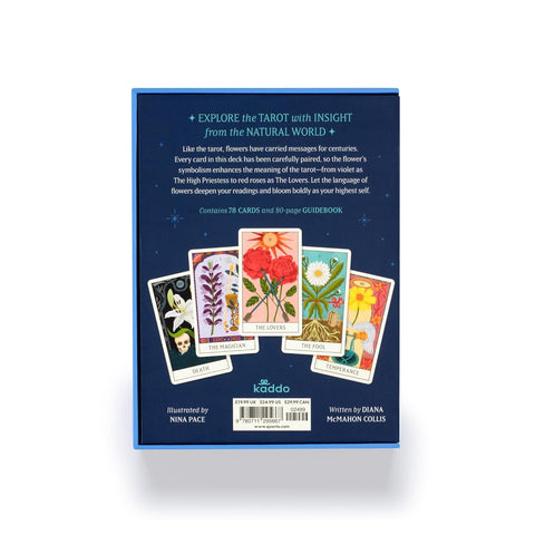 Floral Language Tarot Card Deck & Guidebook 78 Cards by Kaddo