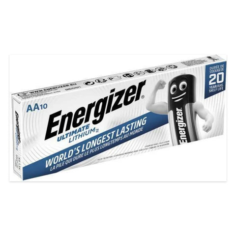 Energizer Ultimate Lithium AA L91 Batteries – original box of 10