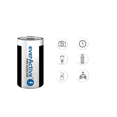 4x EverActive C LR14 1.5V Pro Alkaline Batteries High Performance