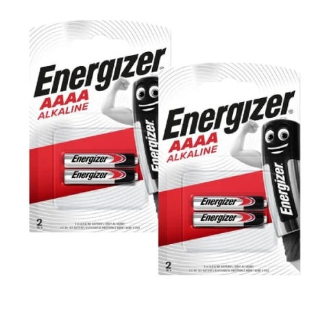 4x Energizer AAAA 1.5V Alkaline Batteries MN2500 LR8D425 25A Long Life