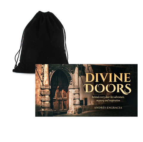 Divine Doors Inspiration Card Deck with Velvet Bag by Rockpool, 40 Cards