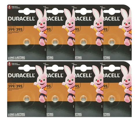 8x Duracell 395 399 SR927SW Silver Oxide 1.55V Watch Batteries
